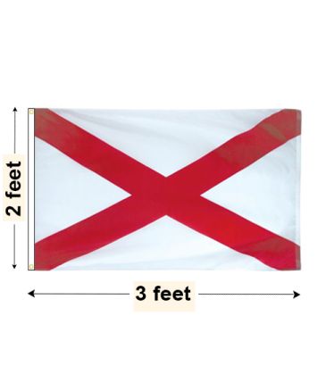 2'x3' Alabama Nylon Outdoor Flag